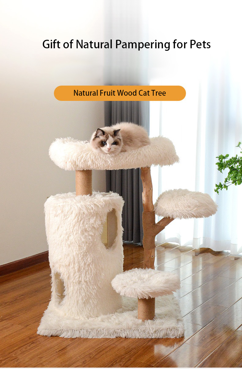 Double-Layer Plush Cat Tree